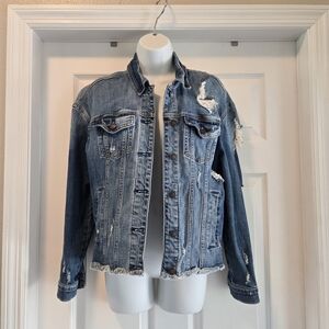 Hollister Distressed Blue Jean Jacket